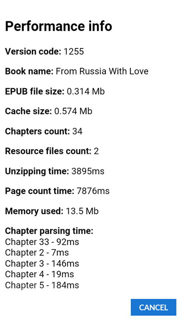 Settings and customization in epuBear ebook app